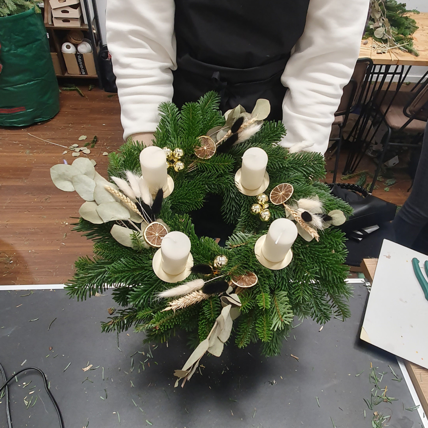 Adventskranz binden