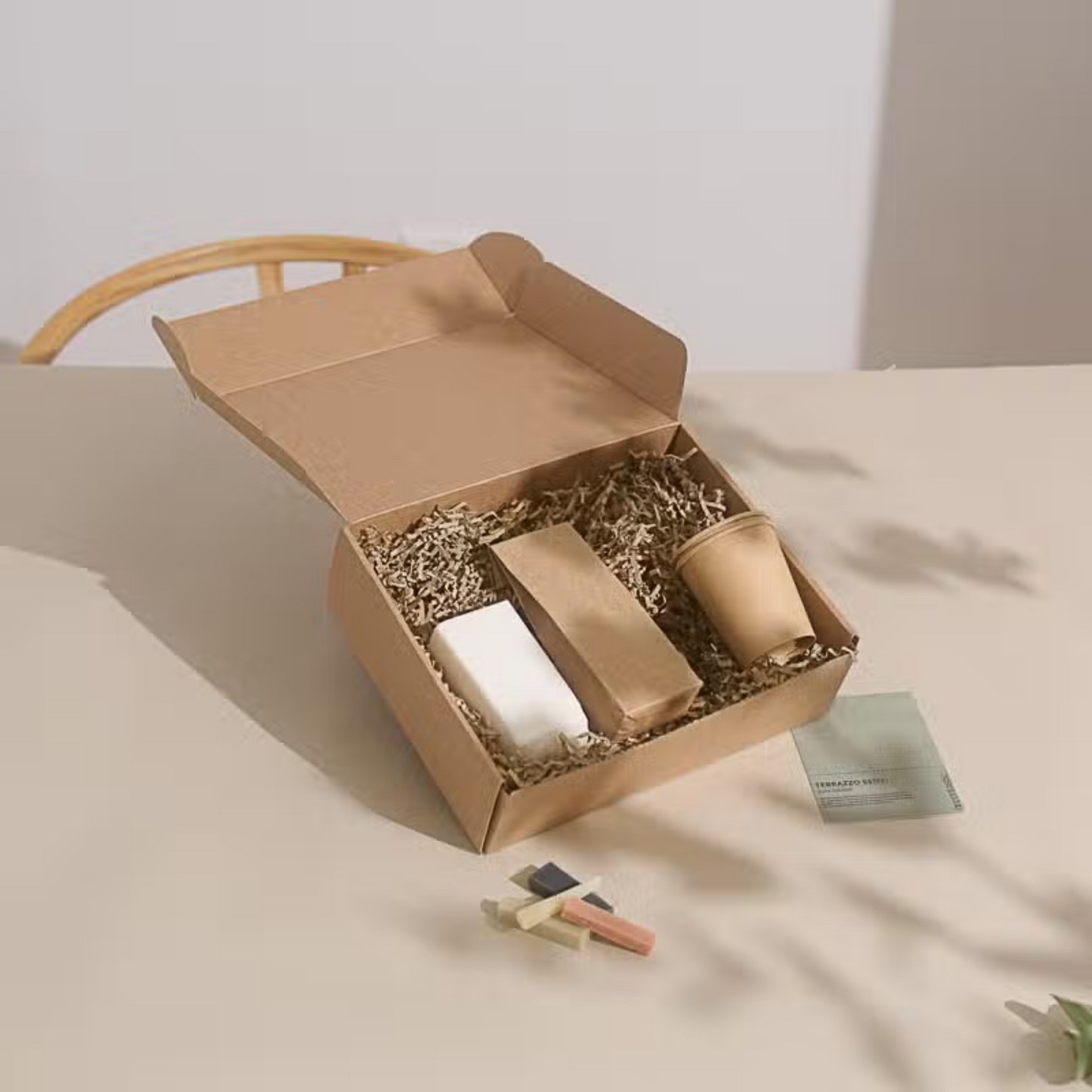 DIY-Kit, Terrazzo Seife selber machen, Geschenkbox, Bastelset - GREENTASTIC