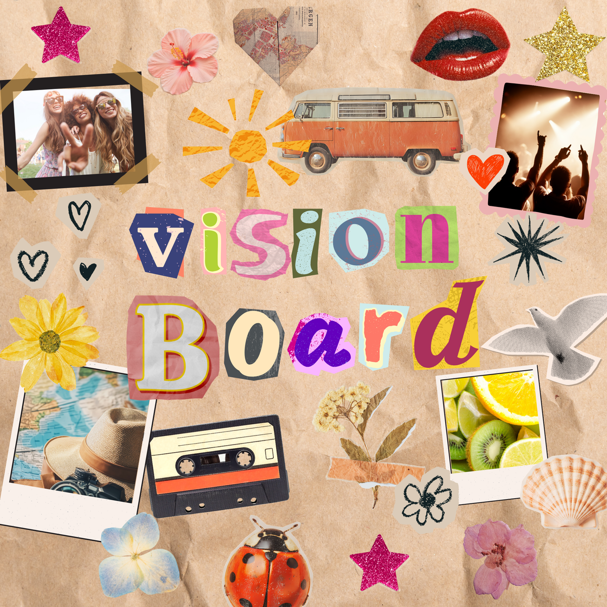 Vision Board gestalten - Dream it. Pin it. Live it.