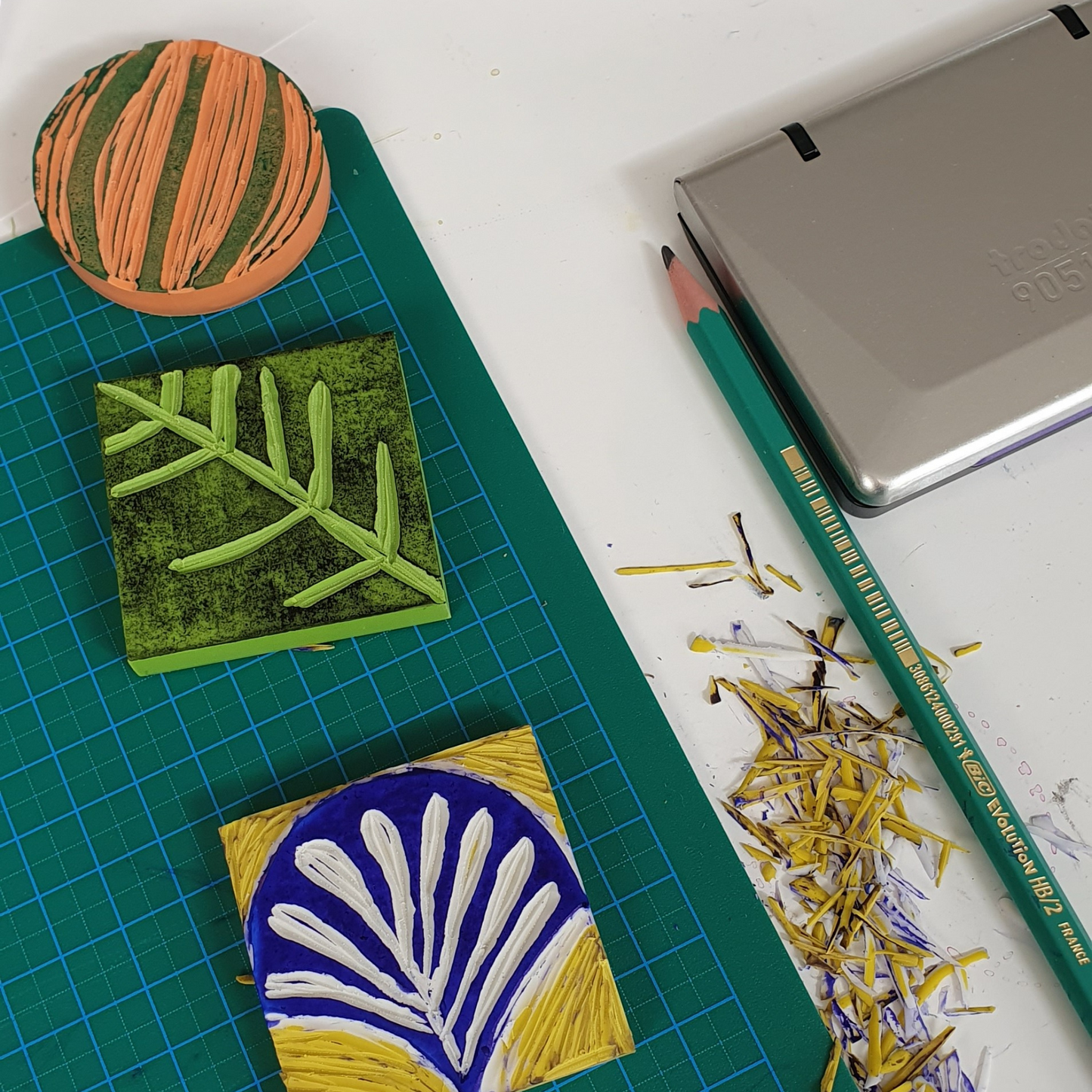Stamp & Style: Stempel schnitzen & Textildruck