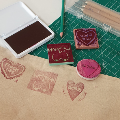 Stamp & Style: Stempel schnitzen & Textildruck