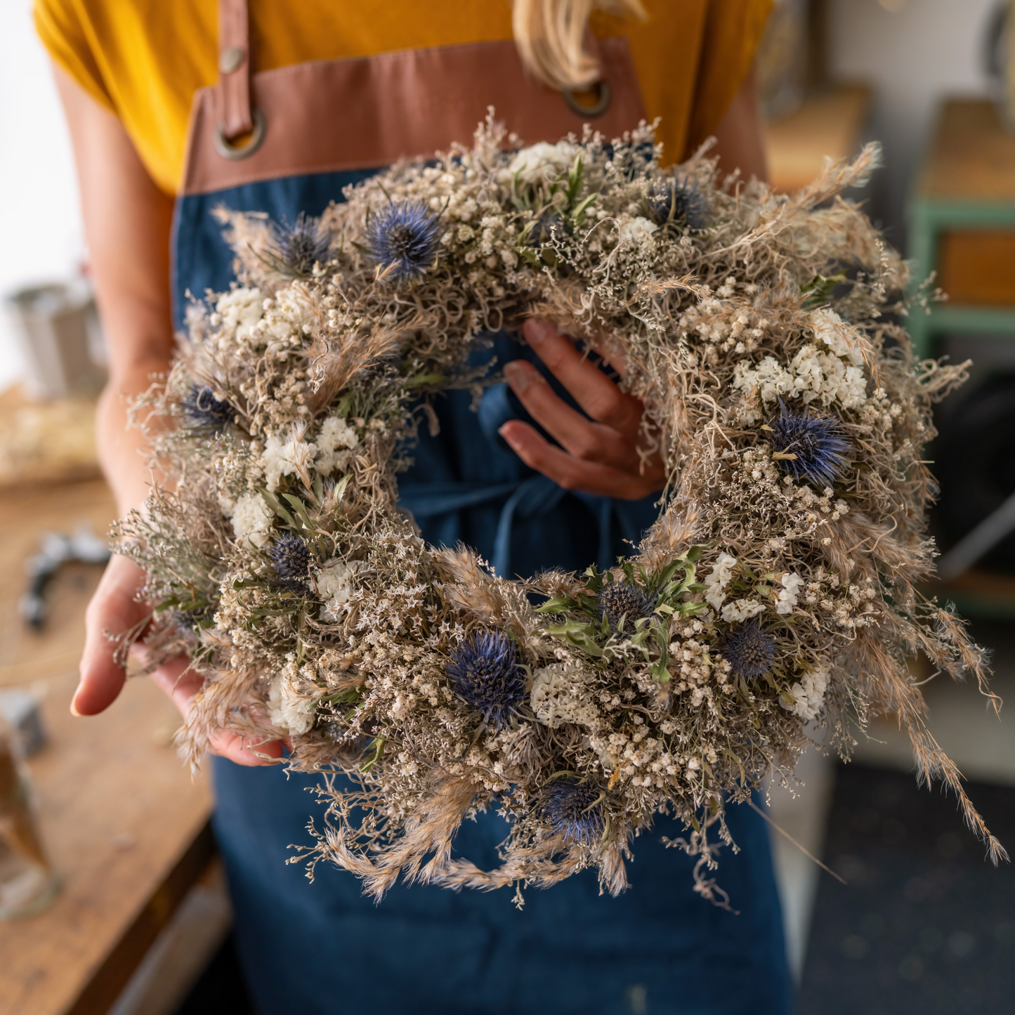 Flower Loop mit Trockenblumen